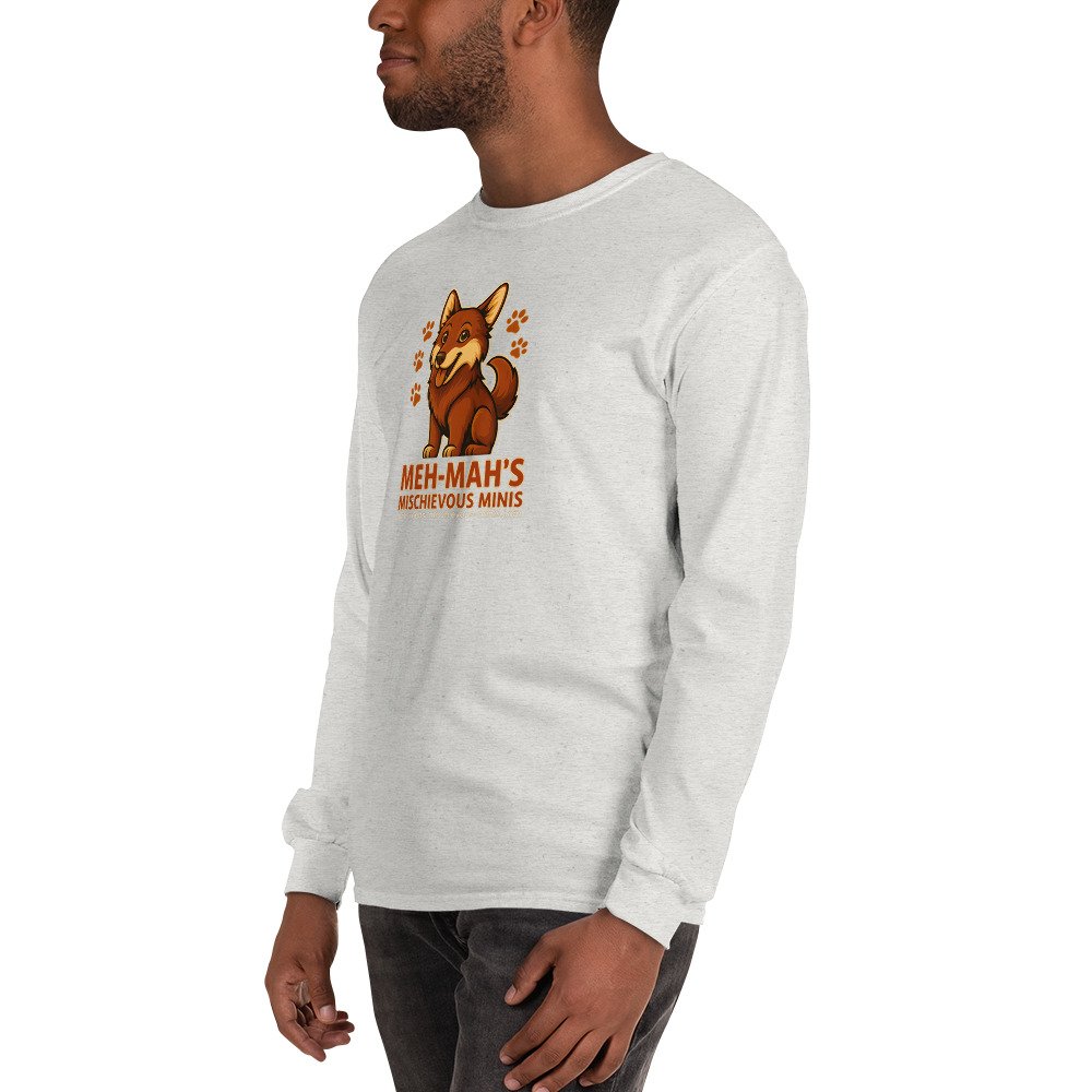 Meh-Mah Logo Men's Long Sleeve Shirt - Image 83