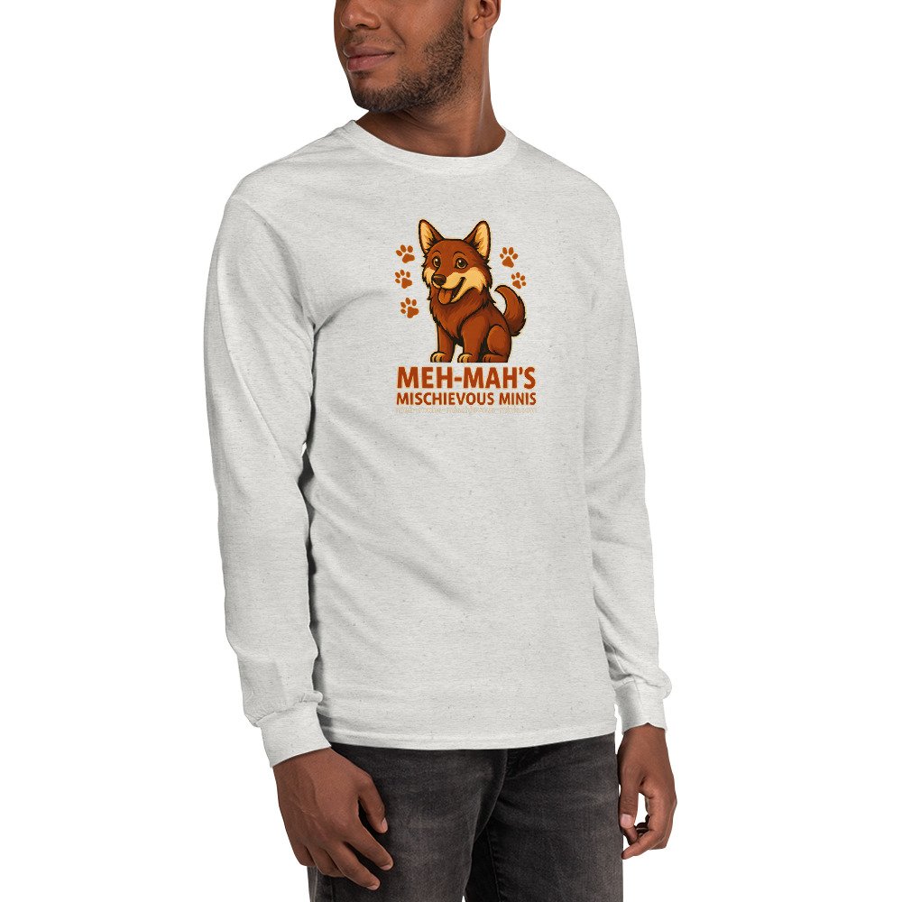 Meh-Mah Logo Men's Long Sleeve Shirt - Image 84