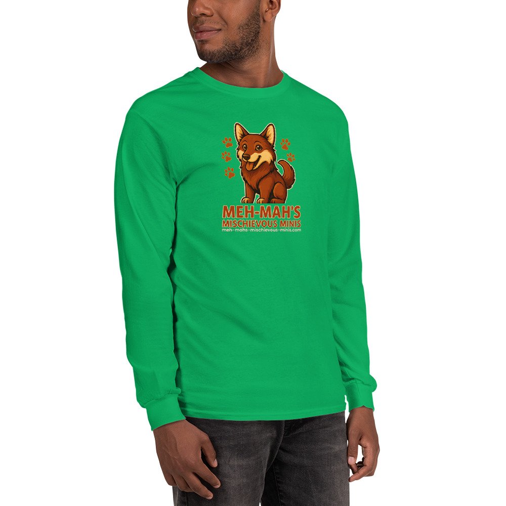 Meh-Mah Logo Men's Long Sleeve Shirt - Image 54