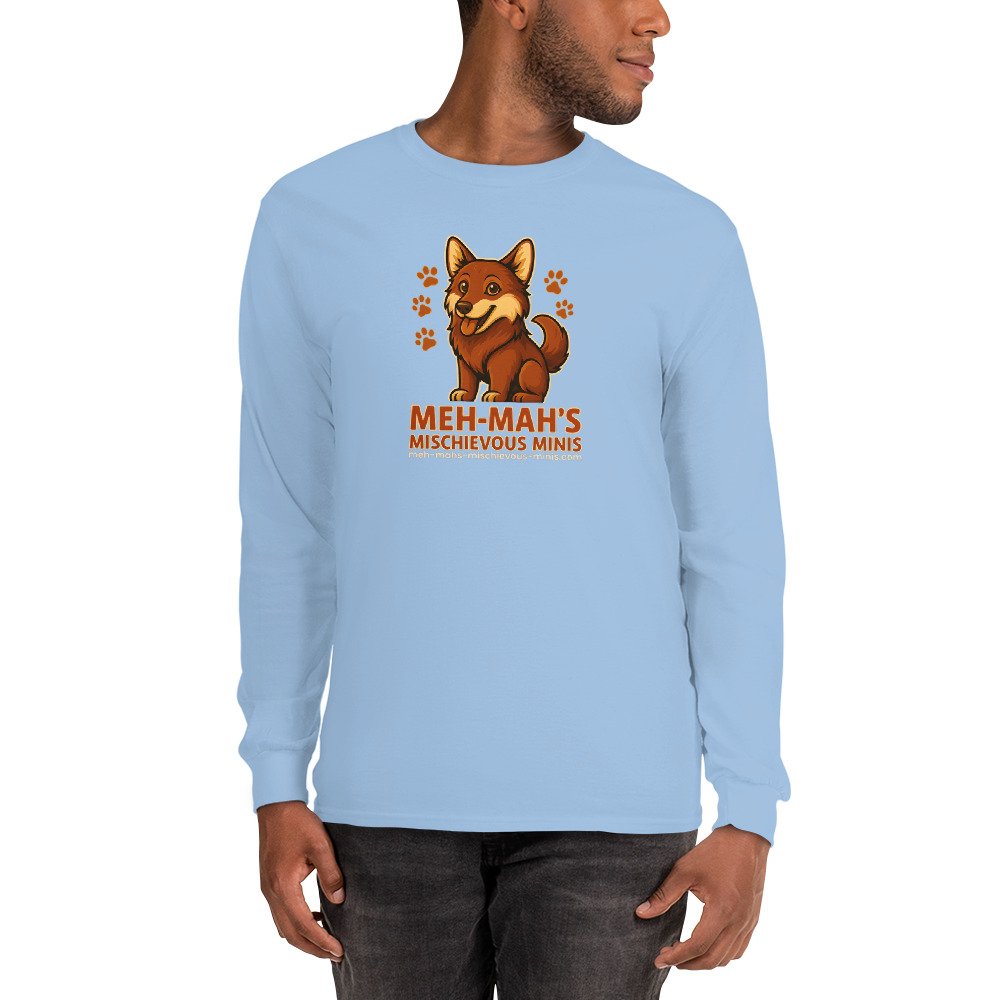 Meh-Mah Logo Men's Long Sleeve Shirt - Image 61