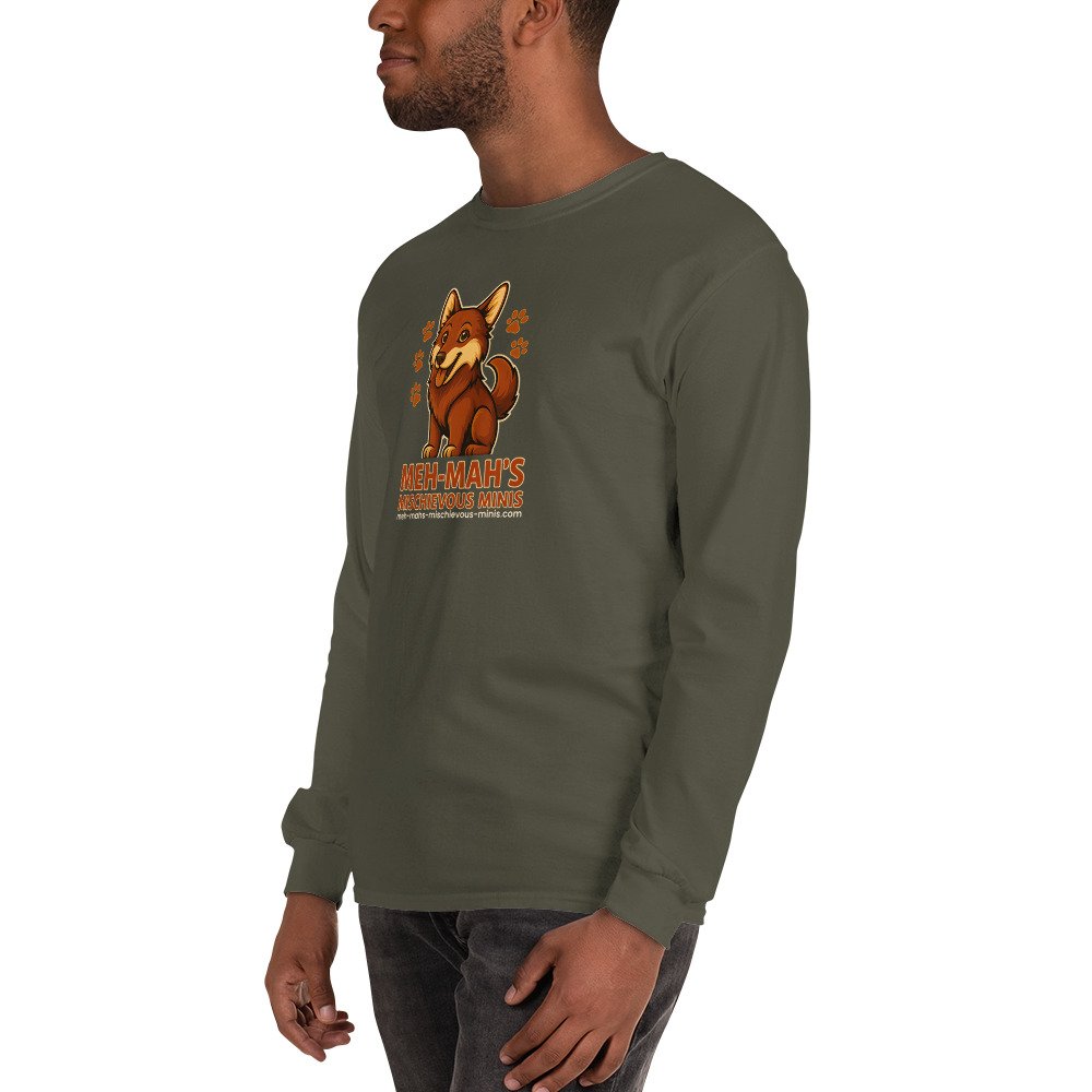 Meh-Mah Logo Men's Long Sleeve Shirt - Image 40