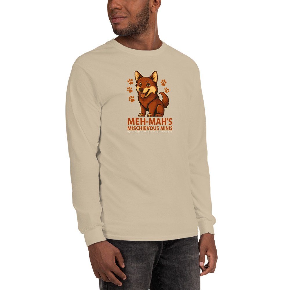 Meh-Mah Logo Men's Long Sleeve Shirt - Image 72