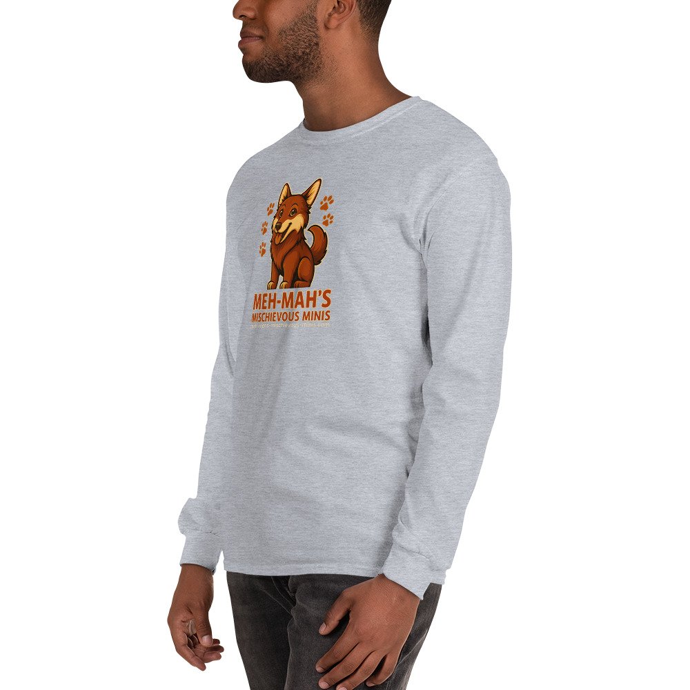 Meh-Mah Logo Men's Long Sleeve Shirt - Image 58