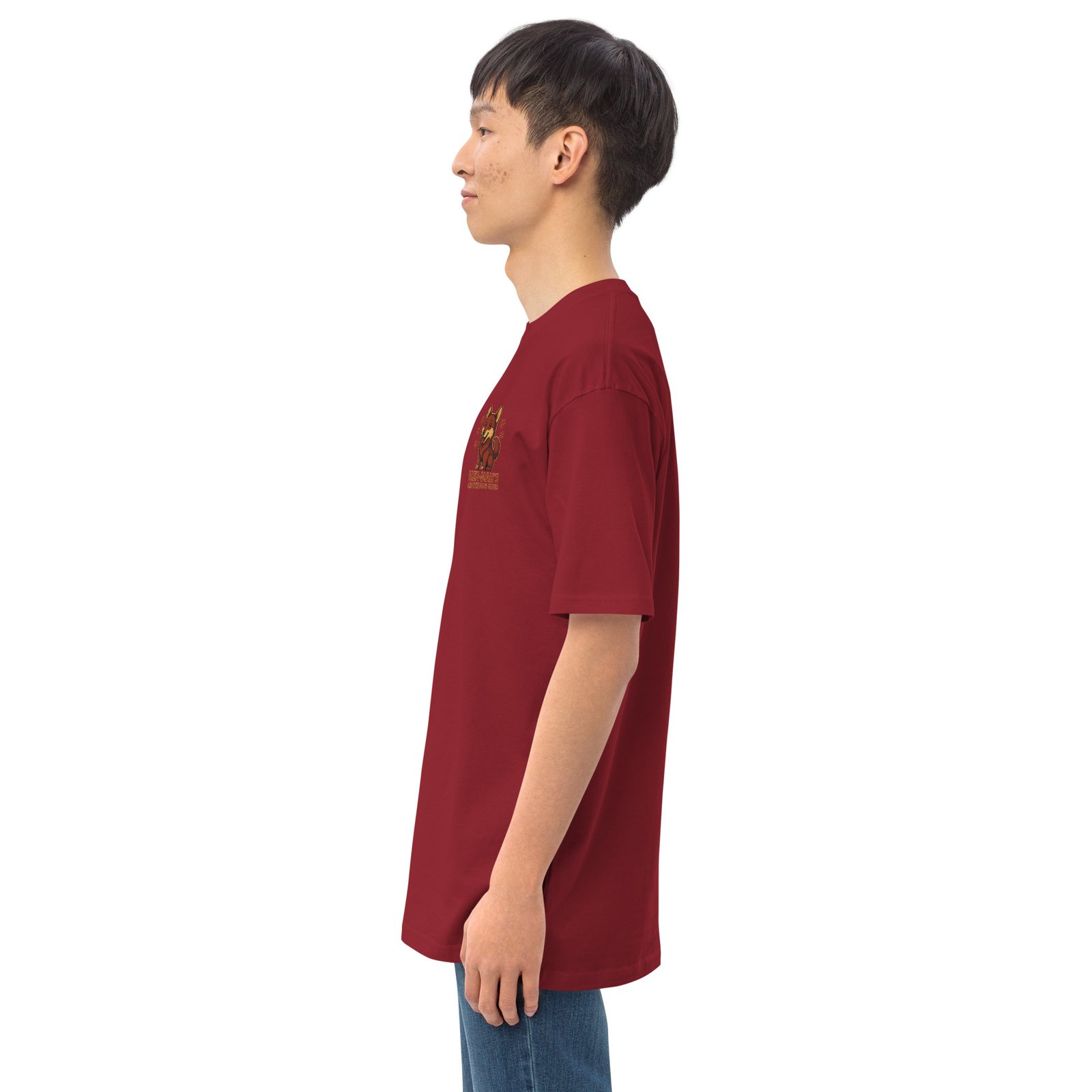 Meh-Mah Signature Logo Men's Premium Heavyweight Tee - Image 28