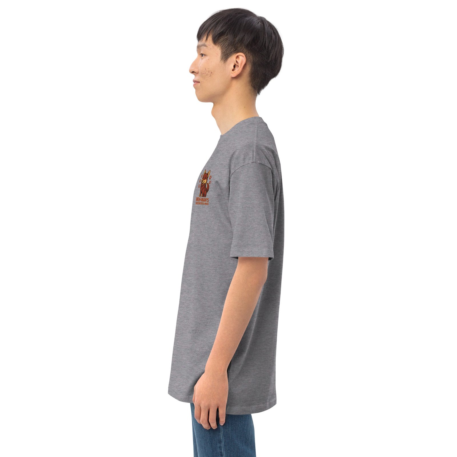 Meh-Mah Signature Logo Men's Premium Heavyweight Tee - Image 39