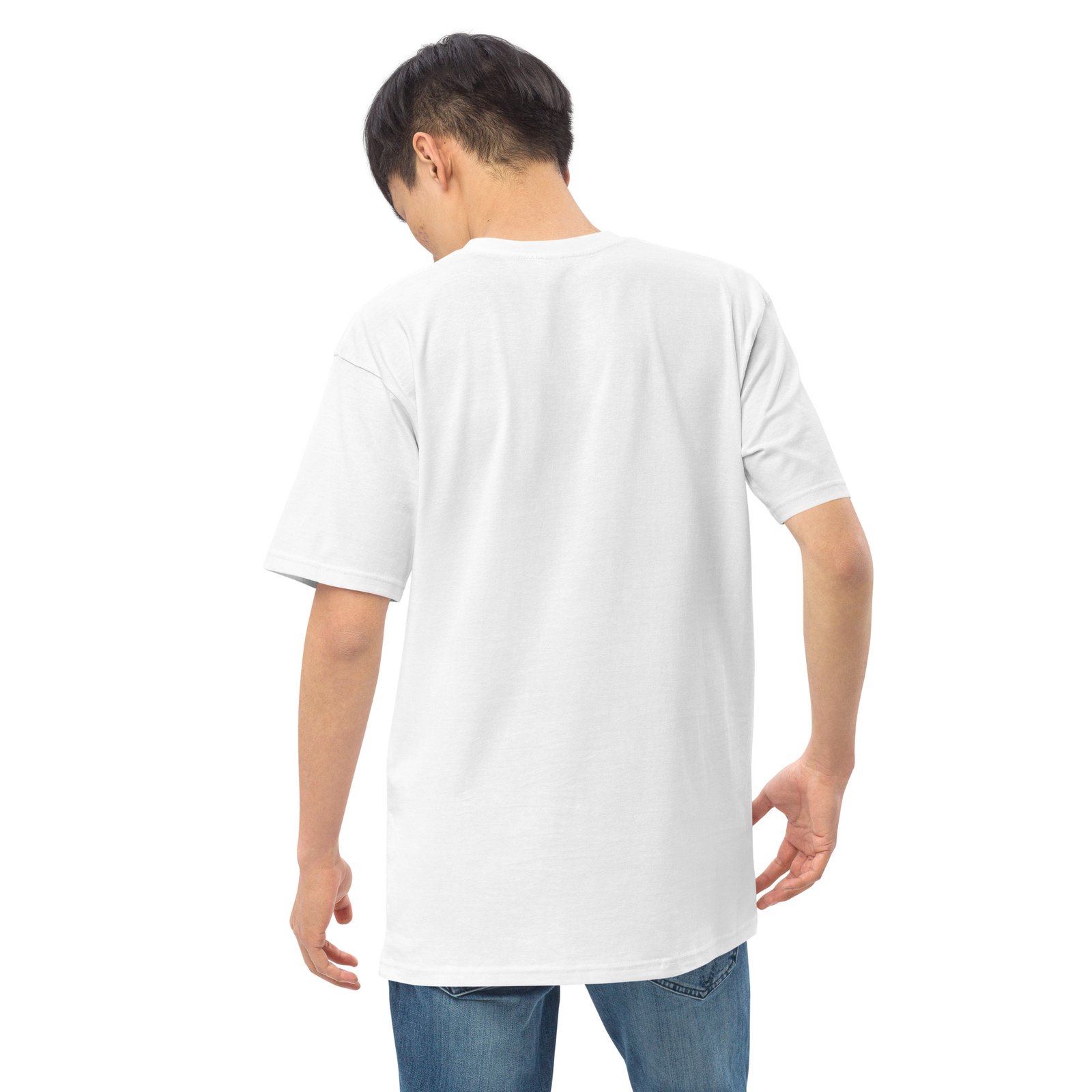 Meh-Mah Signature Logo Men's Premium Heavyweight Tee - Image 76