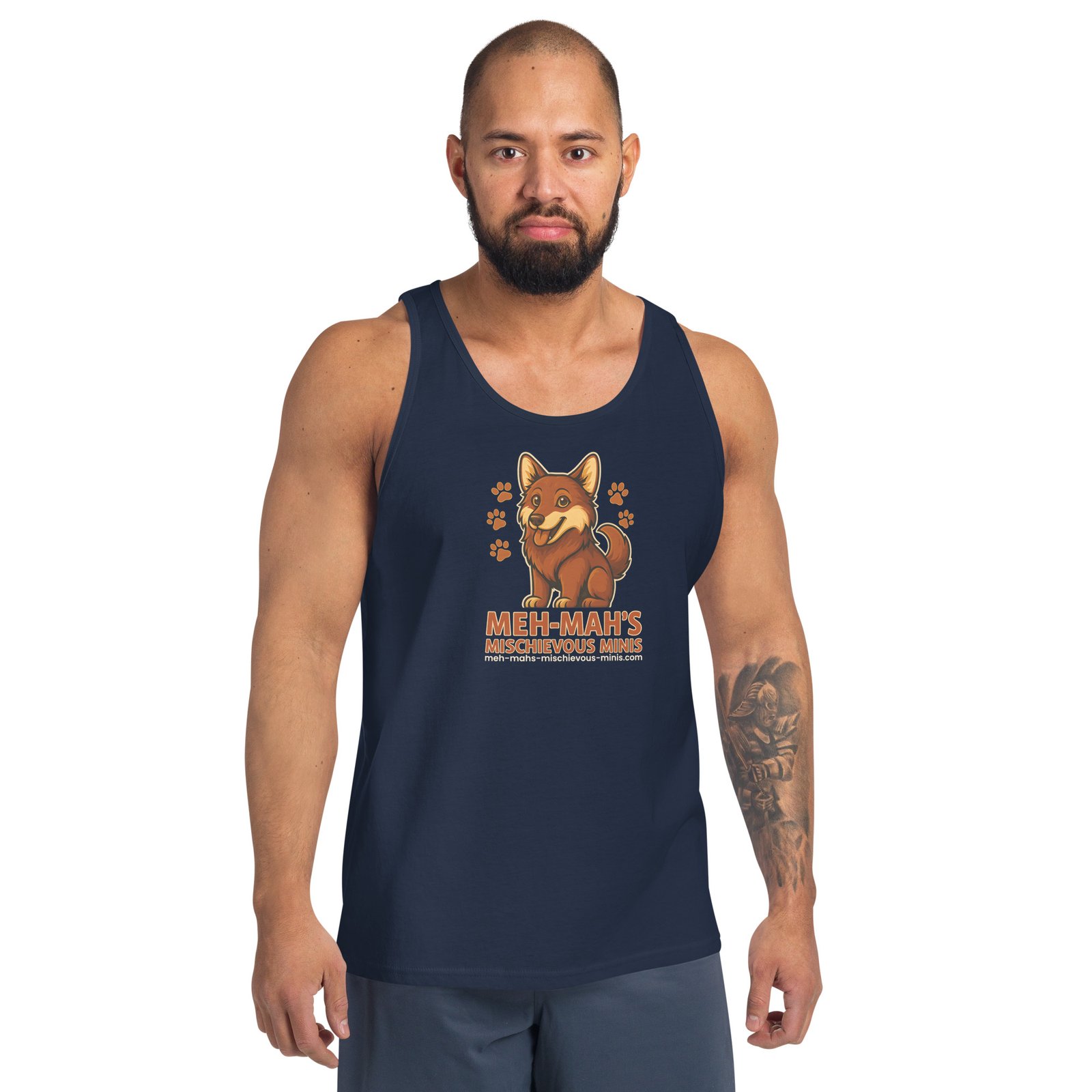 Meh-Mah Logo Men's Tank Top - Image 3