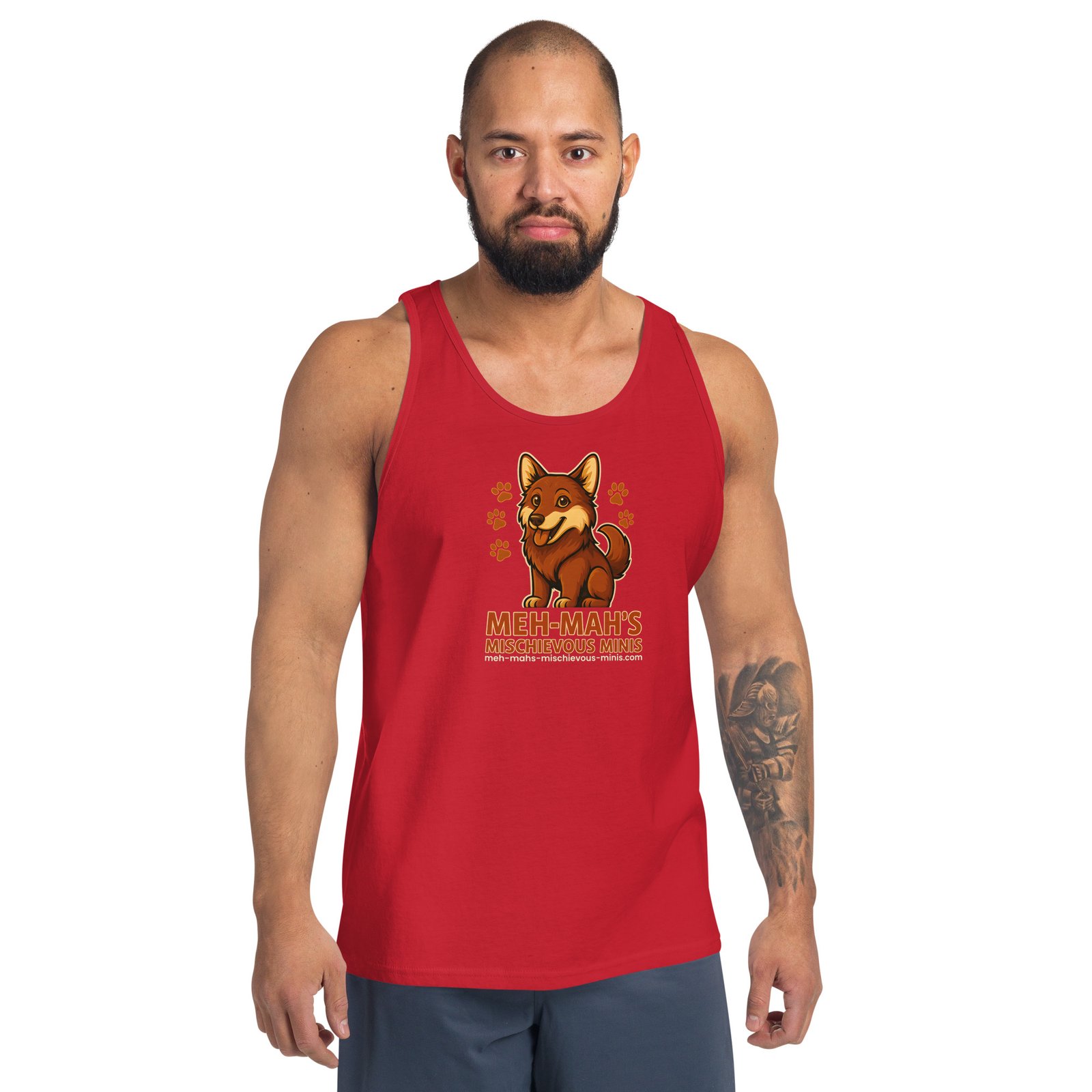 Meh-Mah Logo Men's Tank Top - Image 5