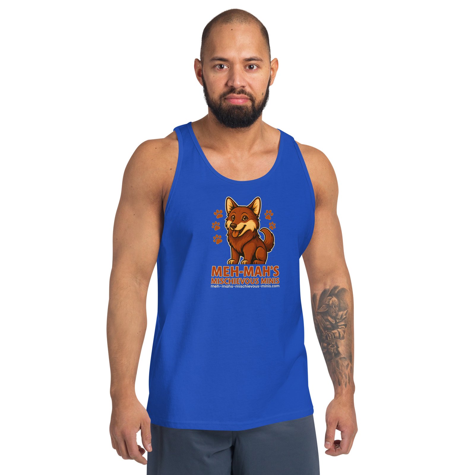 Meh-Mah Logo Men's Tank Top - Image 7