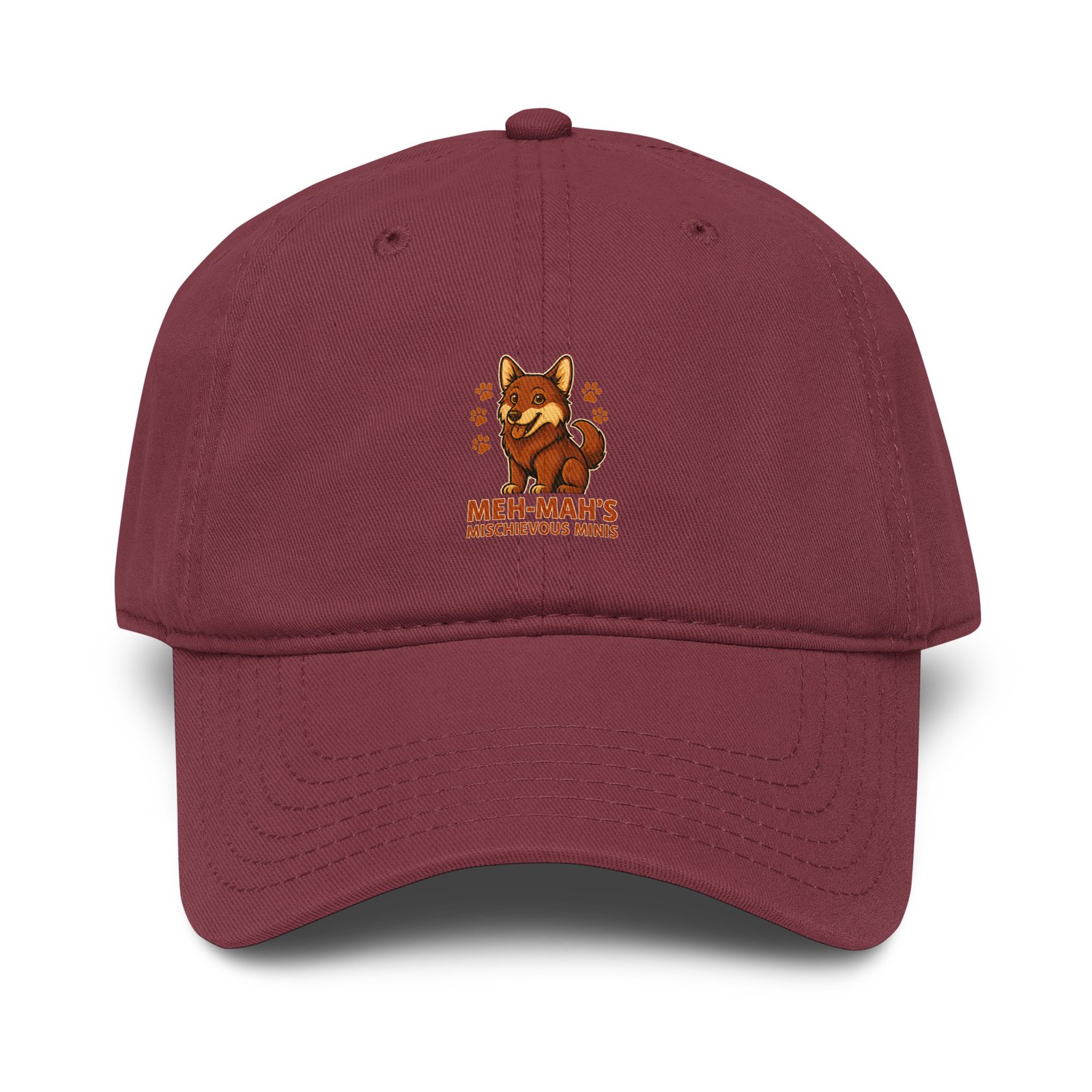 Meh-Mah Logo Garment Washed Baseball Cap - Image 6