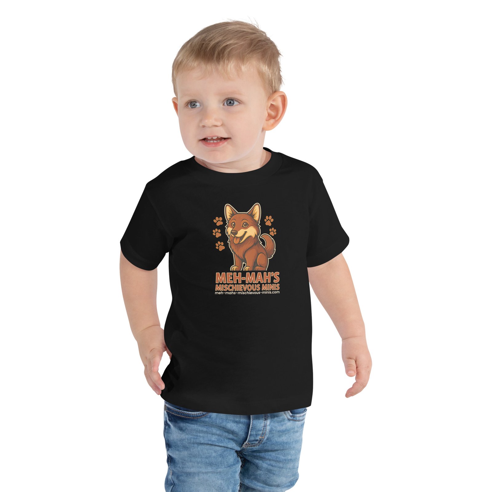 Meh-Mah Logo Toddler Short Sleeve Tee