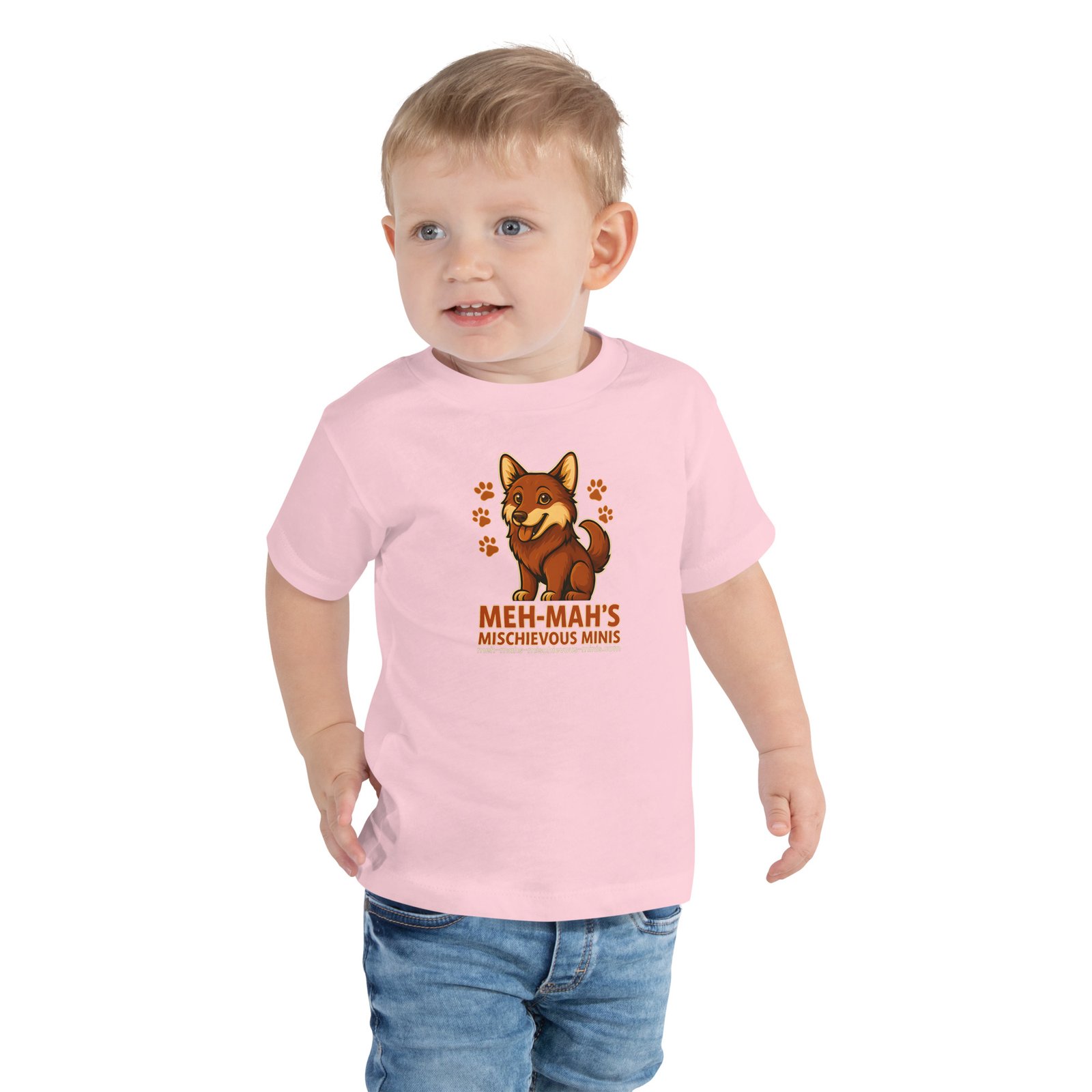 Meh-Mah Logo Toddler Short Sleeve Tee - Image 3