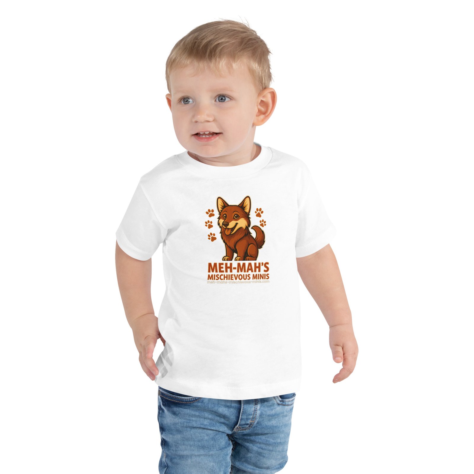 Meh-Mah Logo Toddler Short Sleeve Tee - Image 4