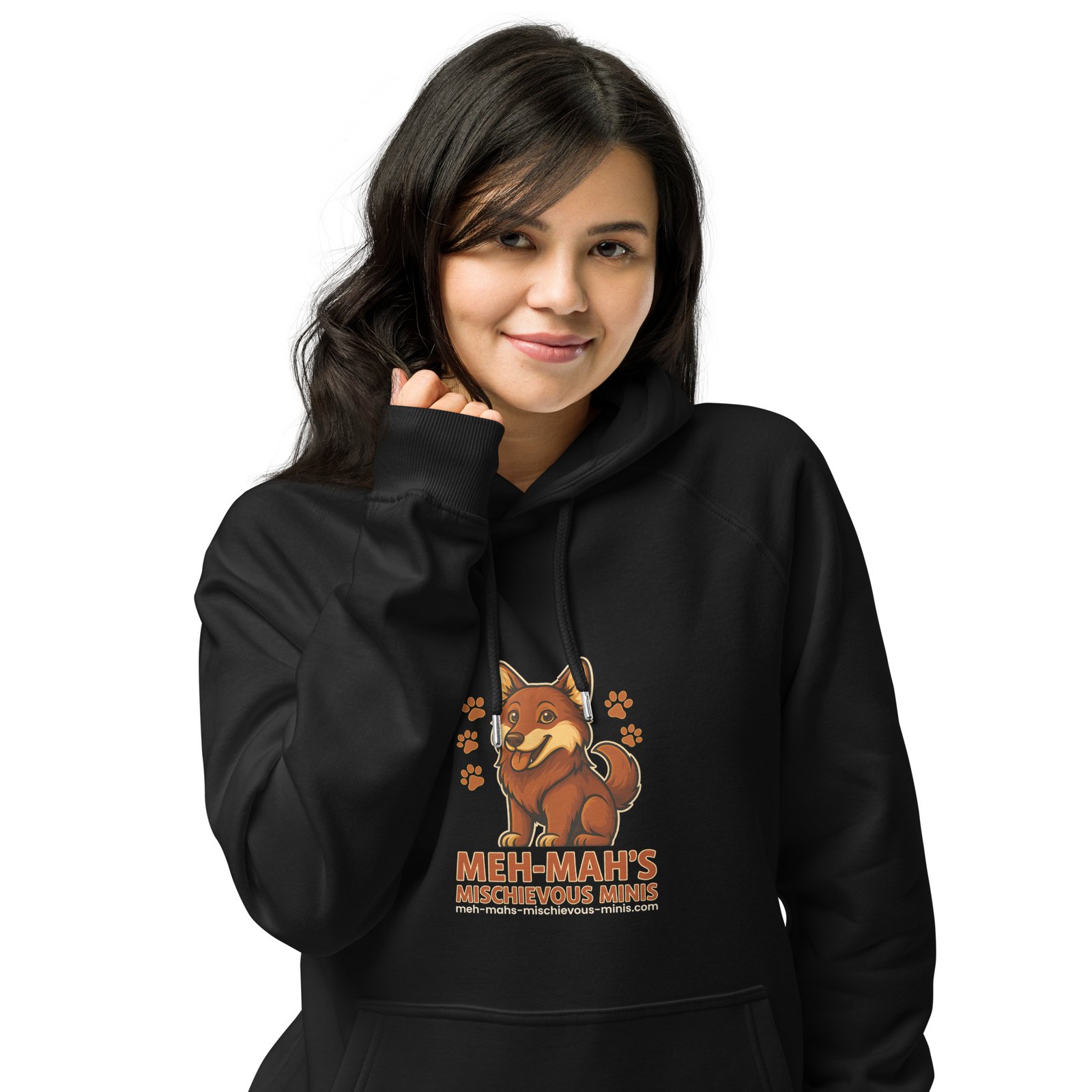 Meh-Mah Logo Unisex Eco Raglan Hoodie