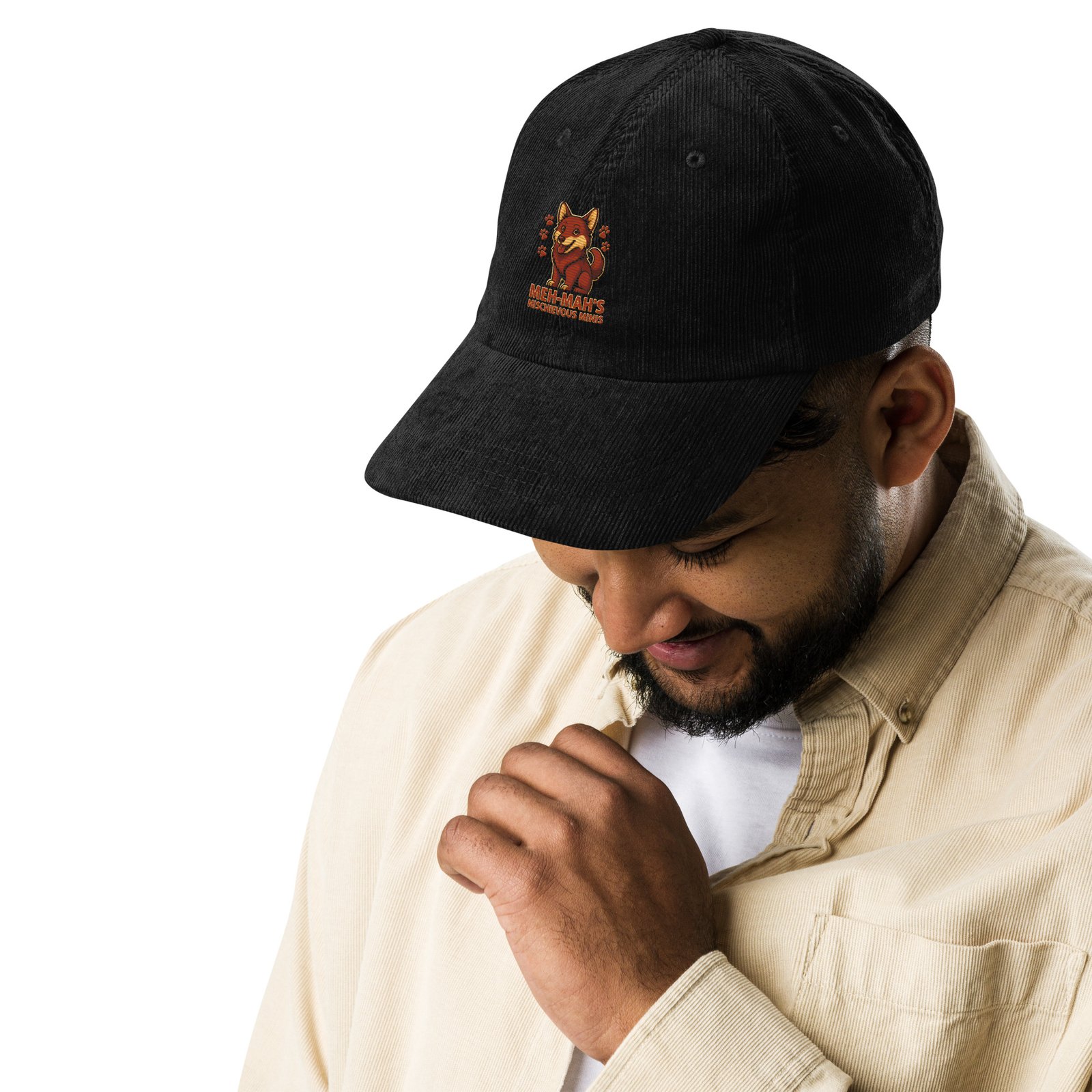 Meh-Mah Signature Logo Vintage Corduroy Cap