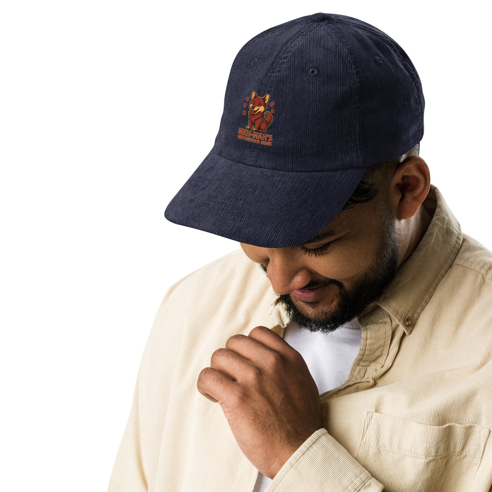 Meh-Mah Signature Logo Vintage Corduroy Cap - Image 5