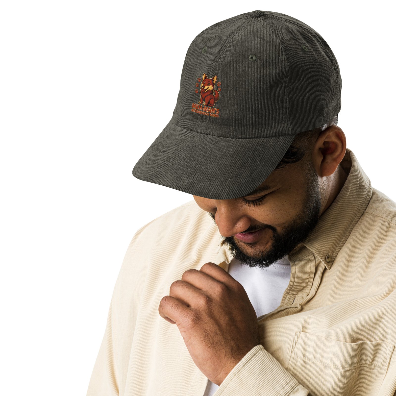 Meh-Mah Signature Logo Vintage Corduroy Cap - Image 8