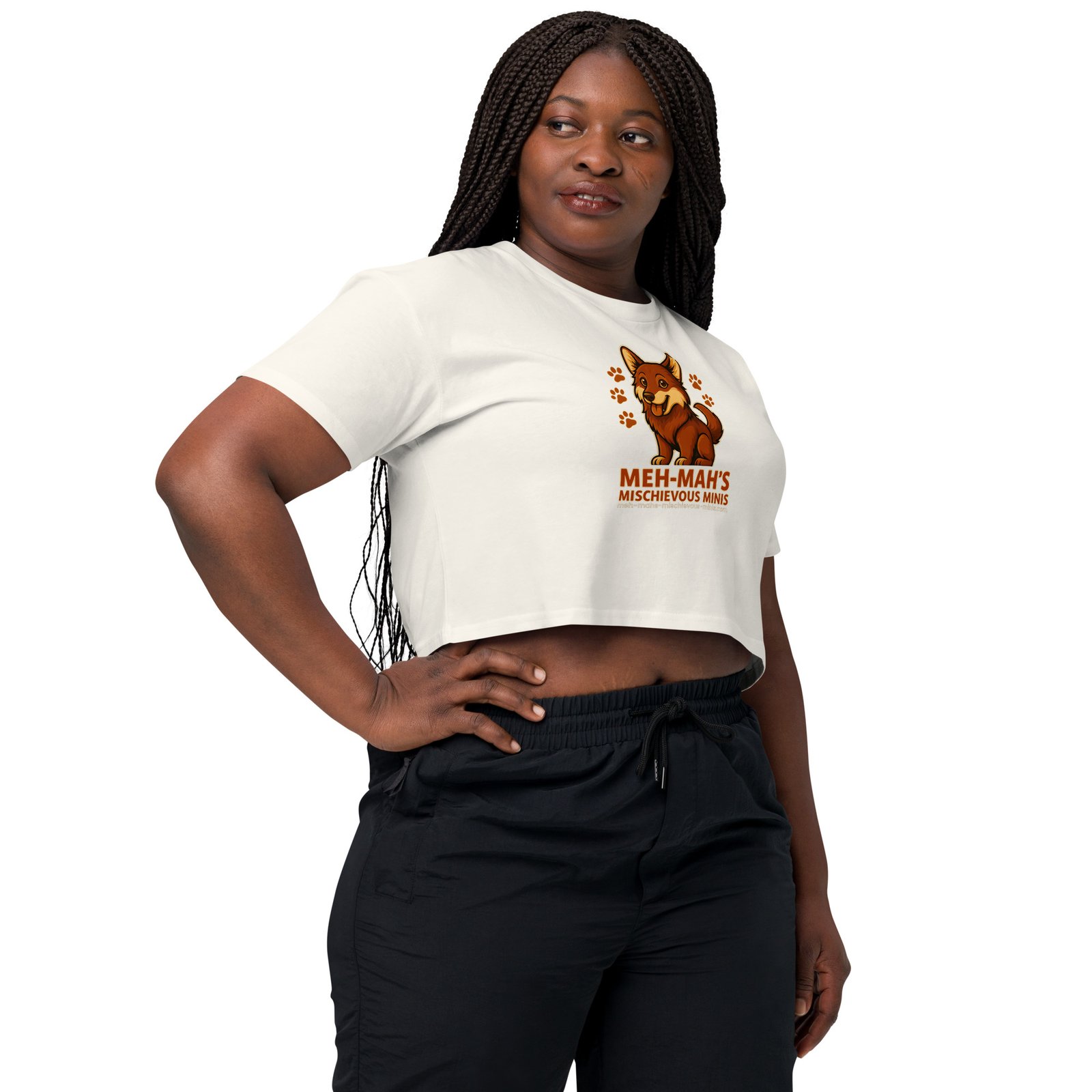 Meh-Mah Logo Signature Women's Crop Top - Image 42