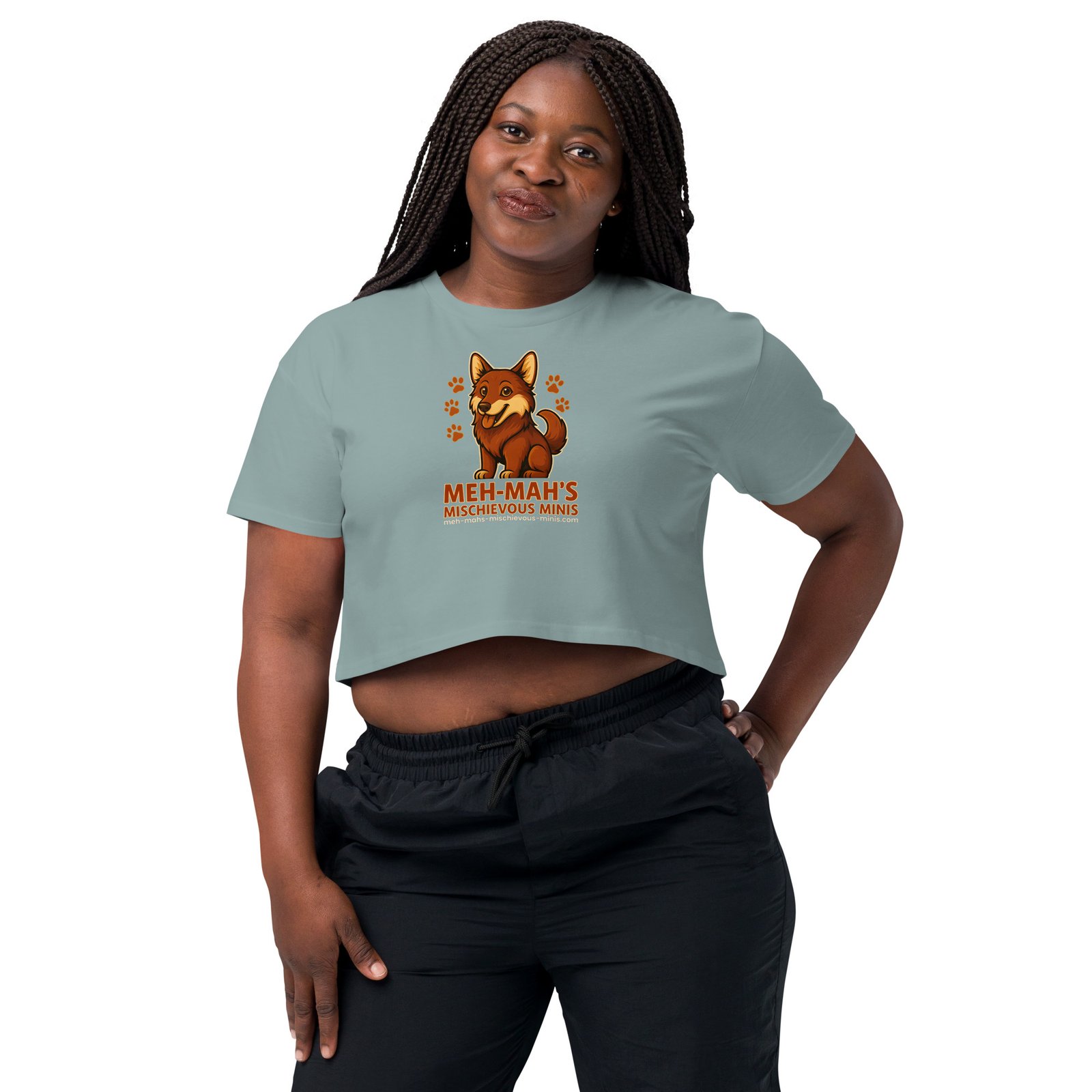 Meh-Mah Logo Signature Women's Crop Top - Image 6