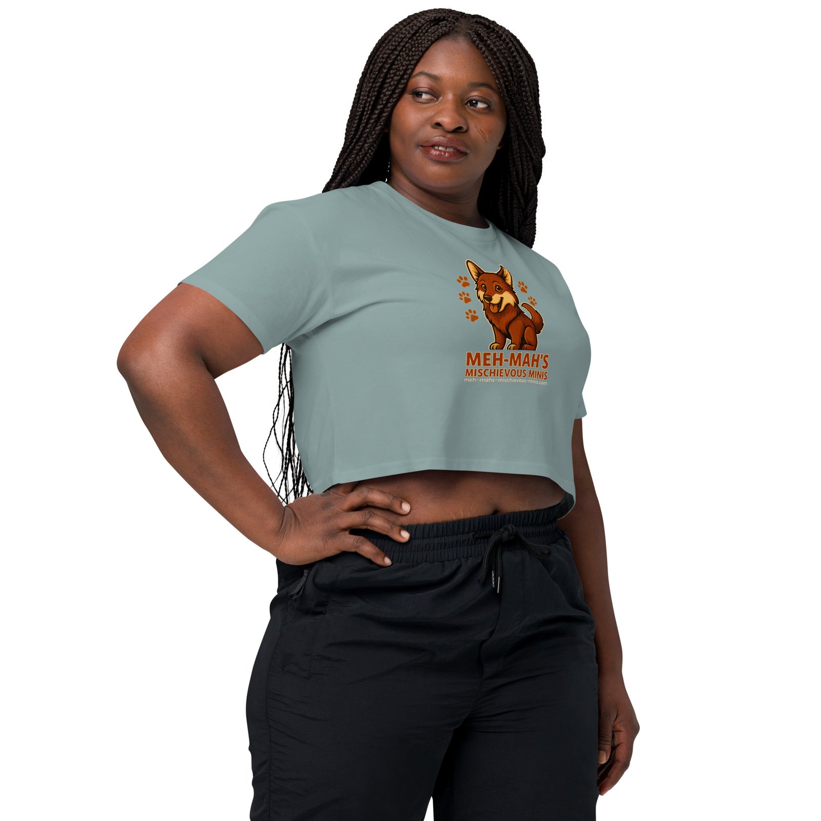 Meh-Mah Logo Signature Women's Crop Top - Image 7
