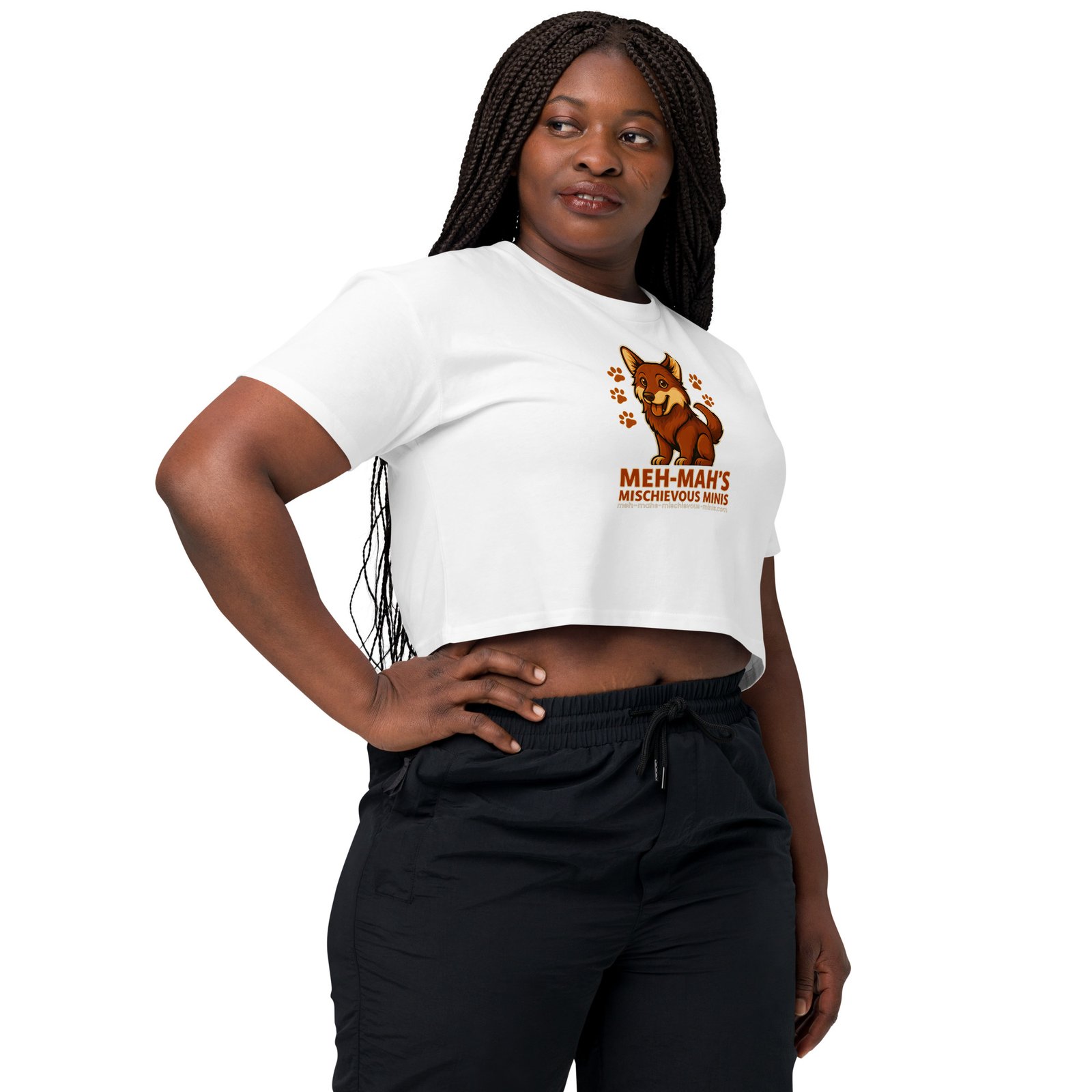 Meh-Mah Logo Signature Women's Crop Top - Image 47