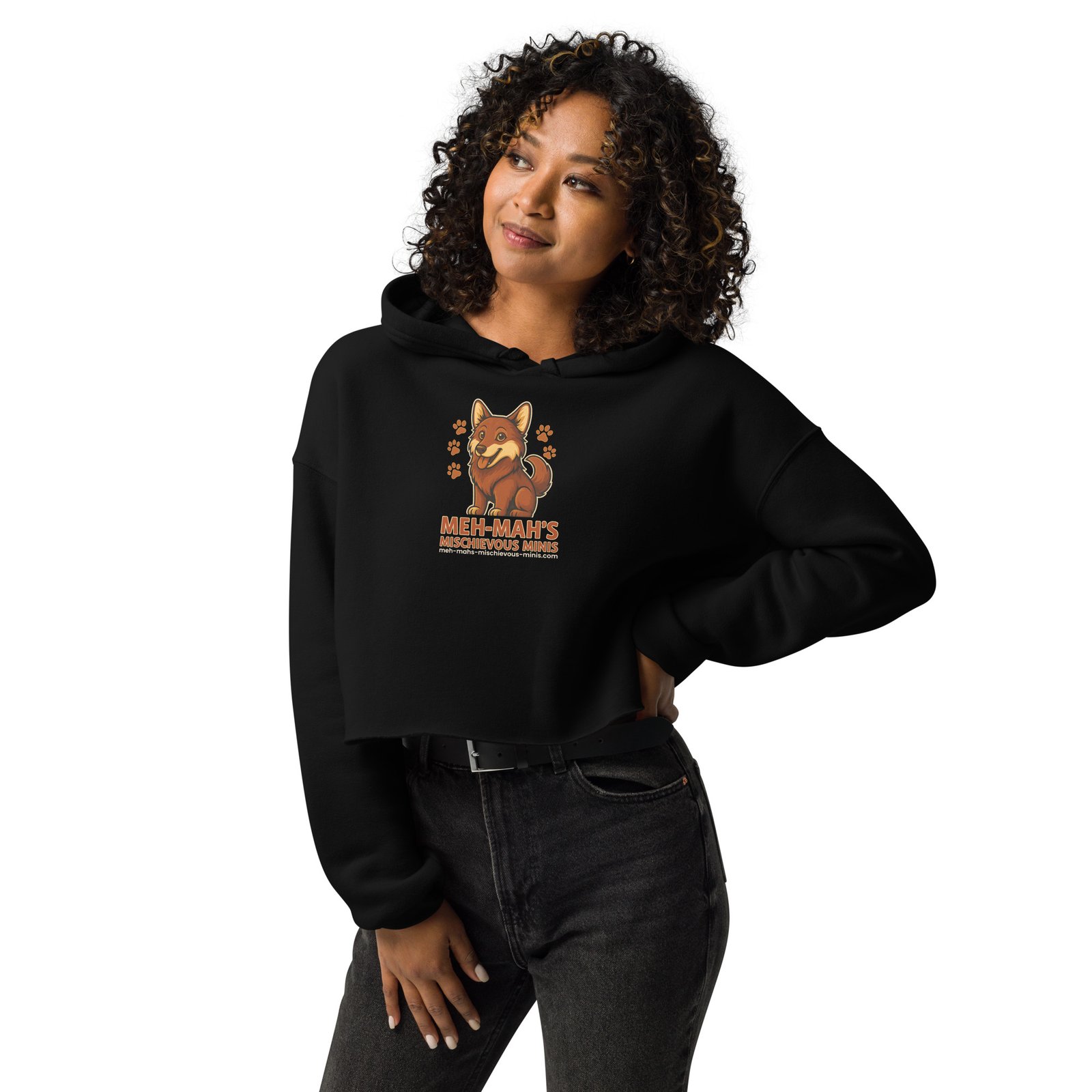 Meh-Mah Logo Women's Crop Hoodie