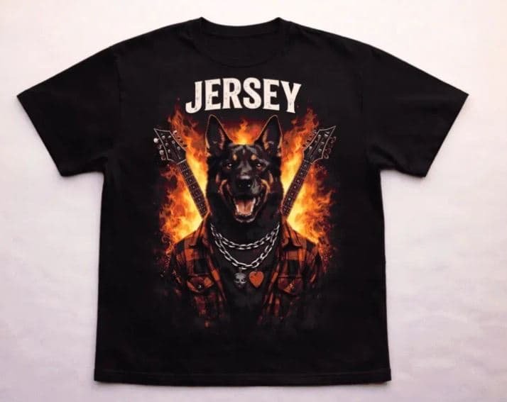 Jersey custom dog shirt design